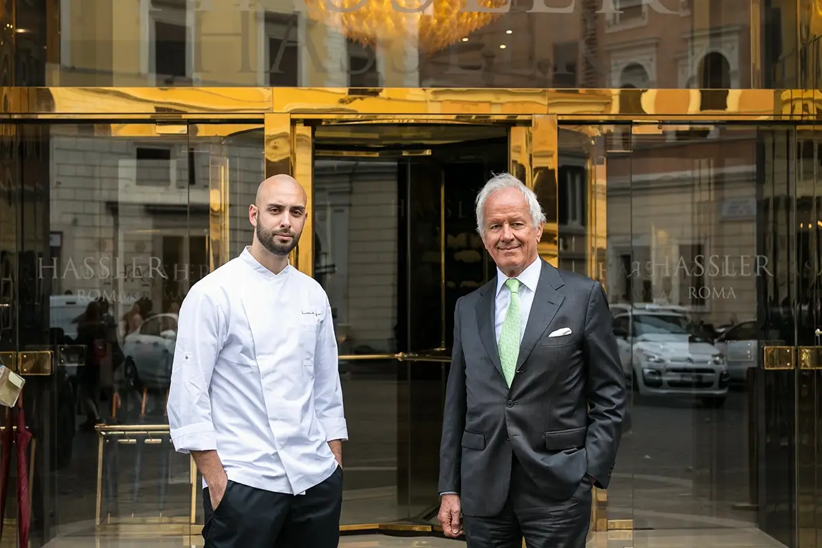 Andrea Antonini e Roberto Wirth. Foto:Alberto Blasetti Ph. Cena fra le stelle e colazione da re: succede da Im&agrave;go e Hassler Bistrot