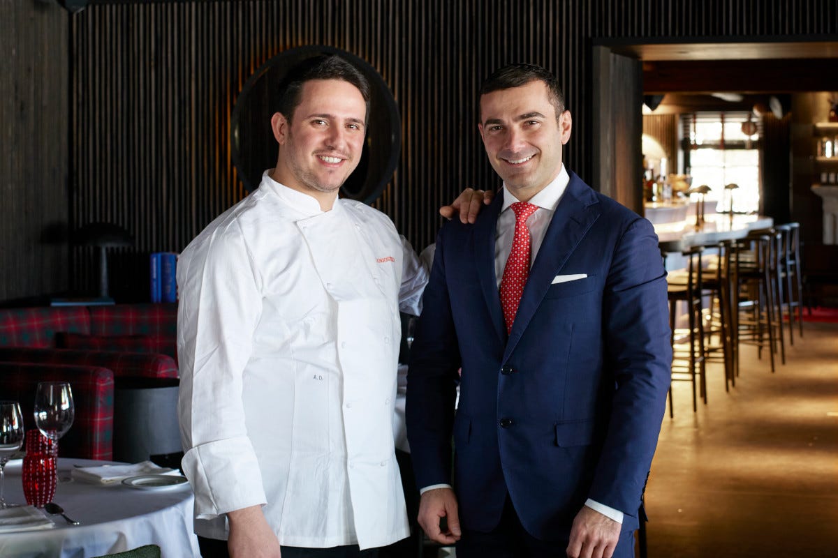 Antonio D'Ambrosio e Gianluca Penna  Langosteria in alta quota: inaugurato il ristorante di St. Moritz