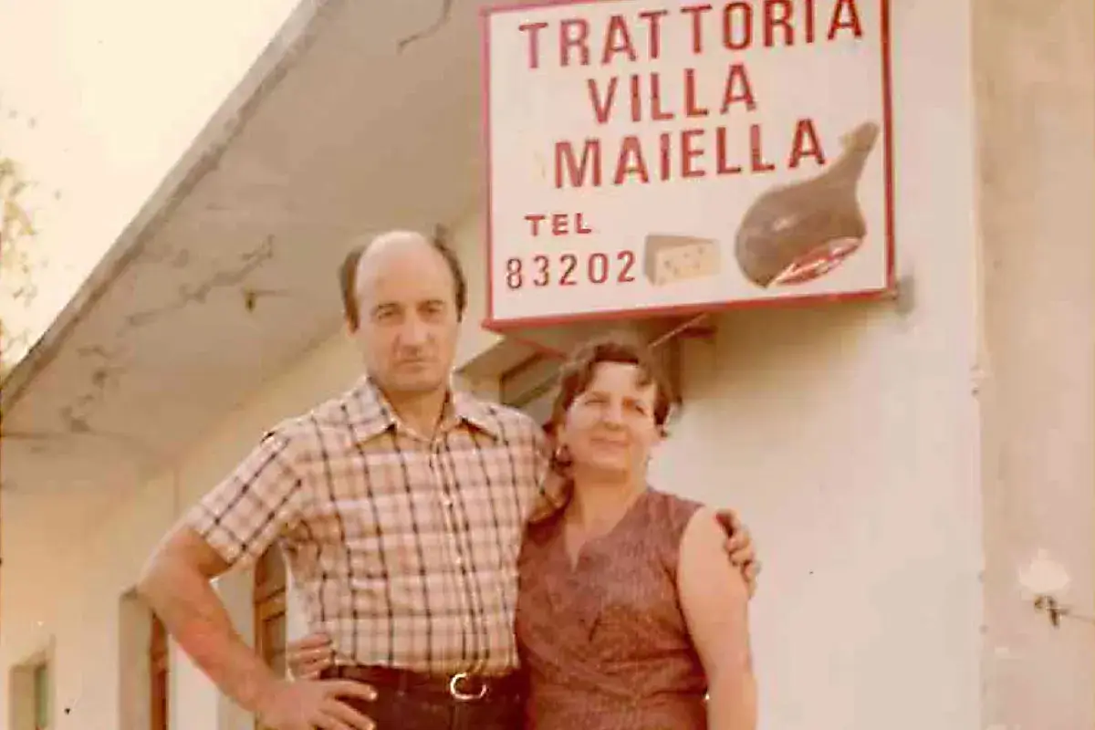 Arcangelo Tinari con la moglie Ginetta fondatori della Trattoria Villa Maiella &Egrave; morto Arcangelo Tinari, padre di Villa Maiella, che da trattoria divent&ograve; ristorante stellato