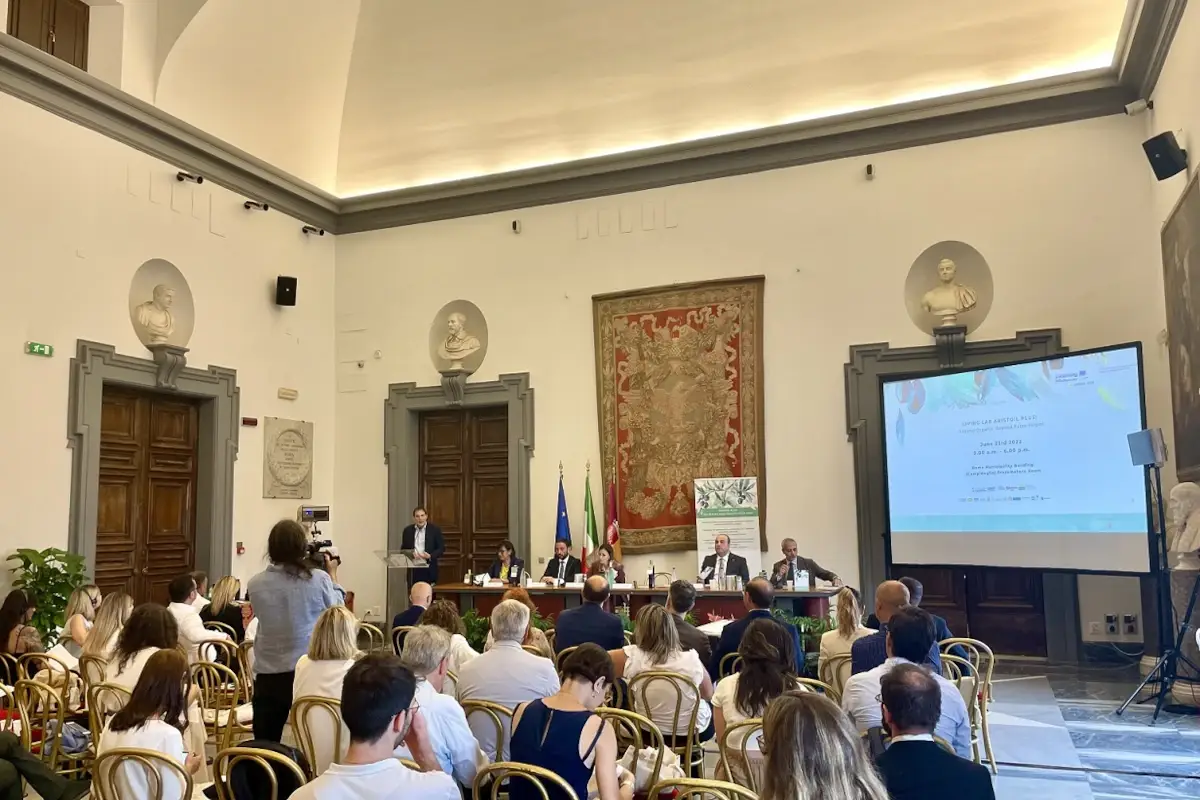 Un momento dell'evento&nbsp; Aristoil Plus, l'olio oltre l'extravergine e il biologico