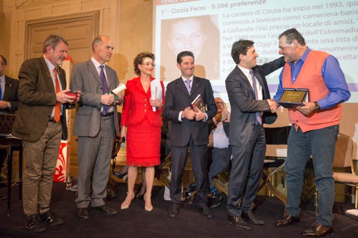 da sinistra: Alberto Lupini, Fabrizio Filippi, Annamaria Tossani, Aldo Cursano, Dario Nardella e Gianfranco Vissani