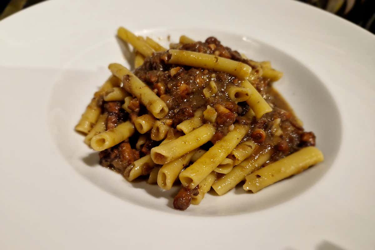 Mezzo zito spezzato con genovese di polpessa