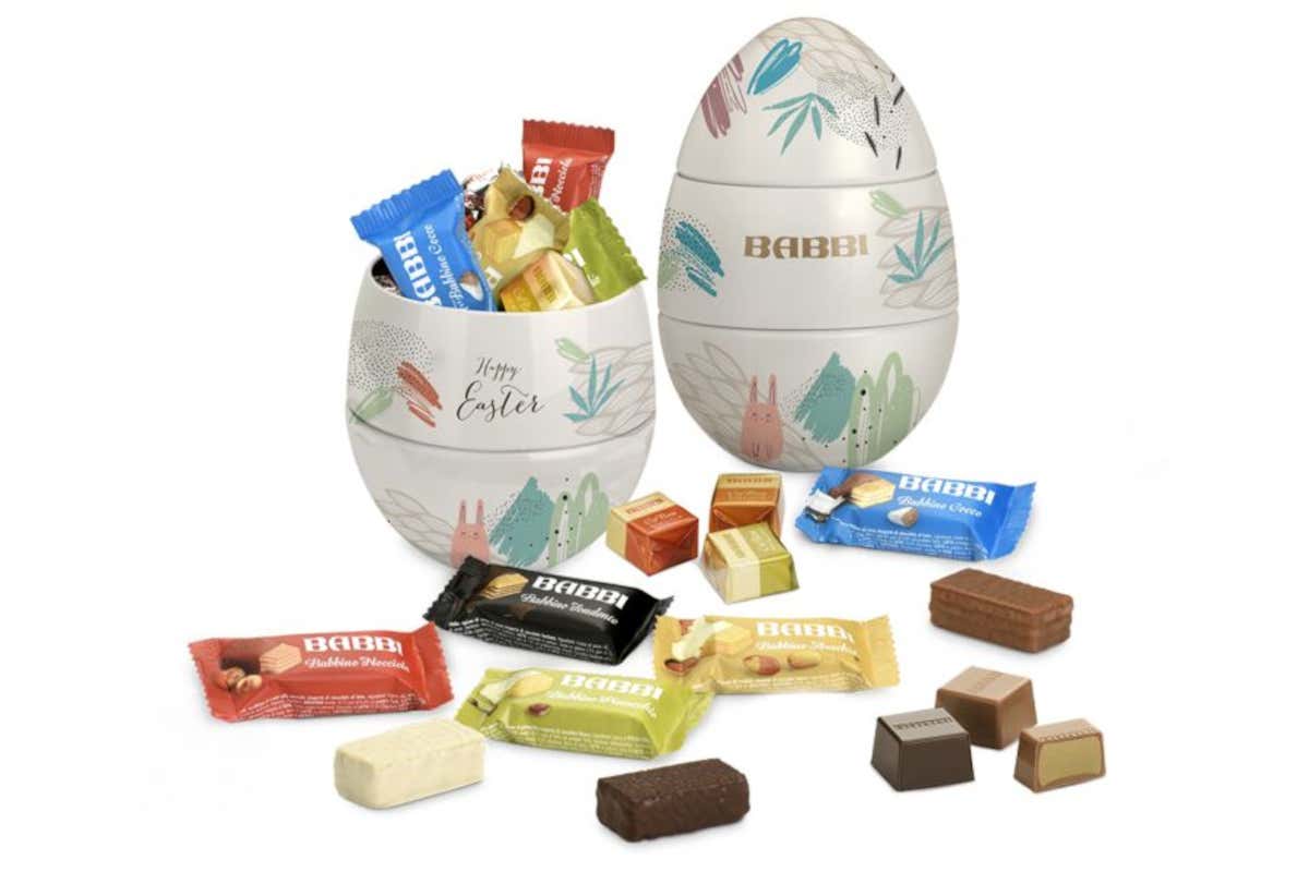 Babbini & CuBon Easter Edition che combina i wafer ai cioccolatini CuBon nei gusti Pistacchio, Nocciola e Fondente