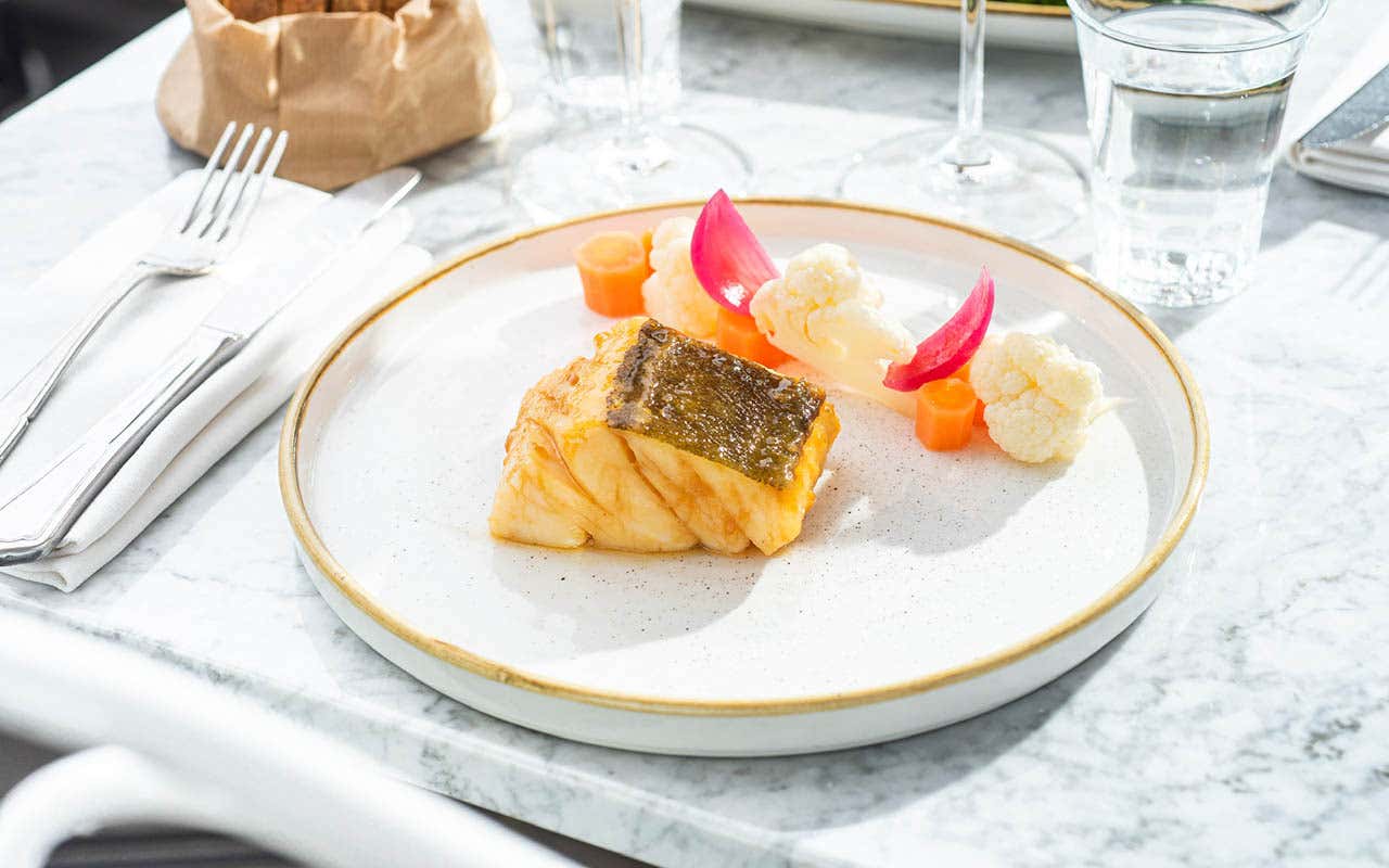 Baccalà in agrodolce con giardiniera di verdure Il nobile e il popolano a cena insieme? Succede da Il Marchese di Roma