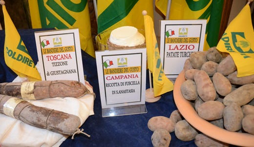 Toscana, Campania e Lazio sul podio 
delle “bandiere del gusto” 2014
