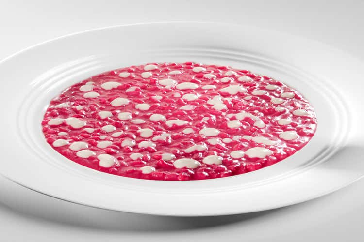 Risotto rape rosse e Gorgonzola (La firma di Enrico Bartolini sulla Prima della Scala)