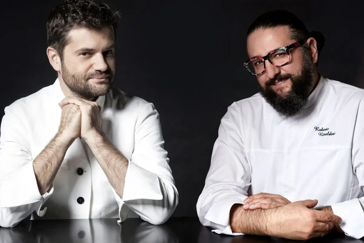 Enrico Bartolini e Roberto Rinaldini&nbsp; Con Rinaldini e Bartolini il dolce stellato diventa panettone: ecco PanVita