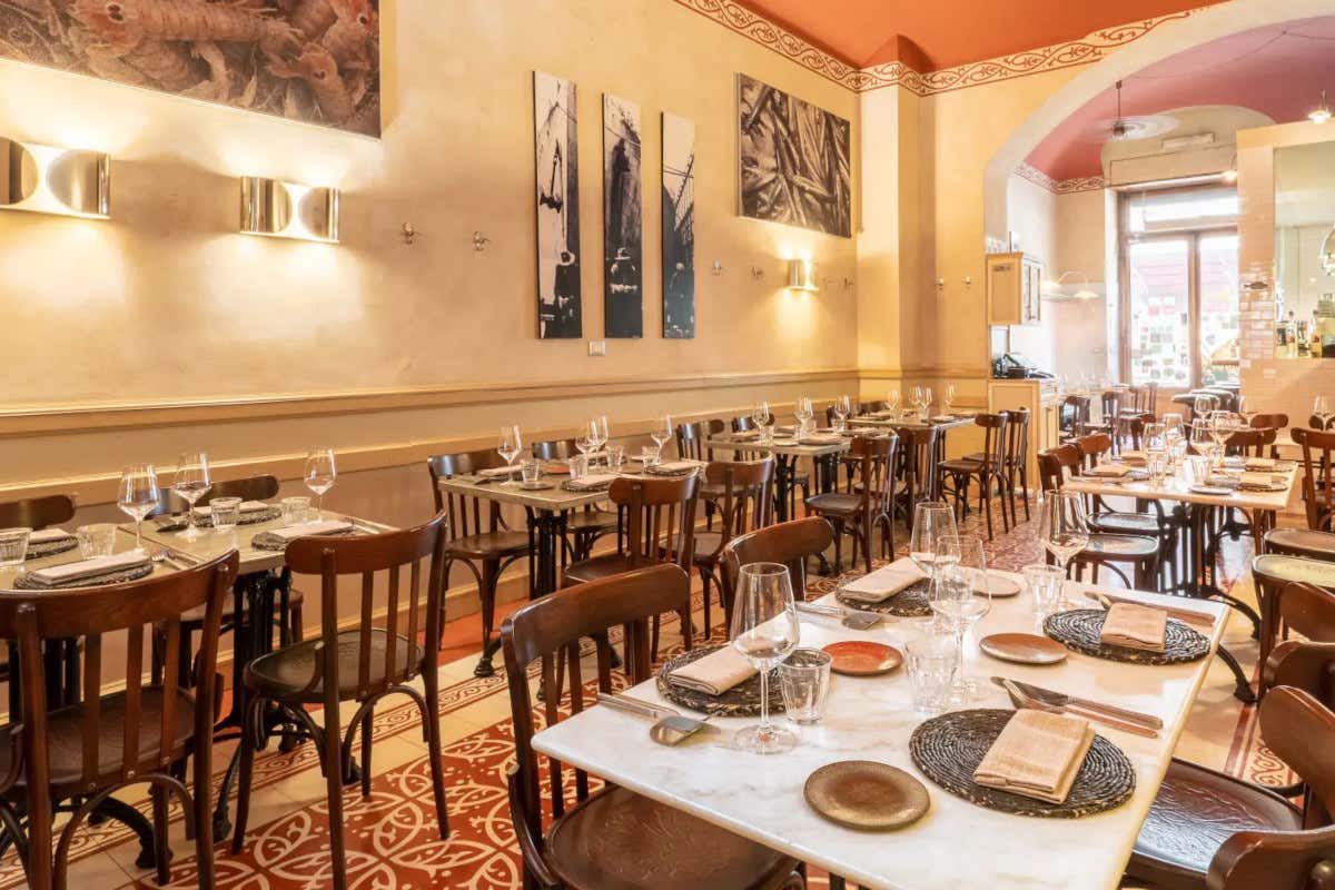 La sala del ristorante Il Bastimento di Torino