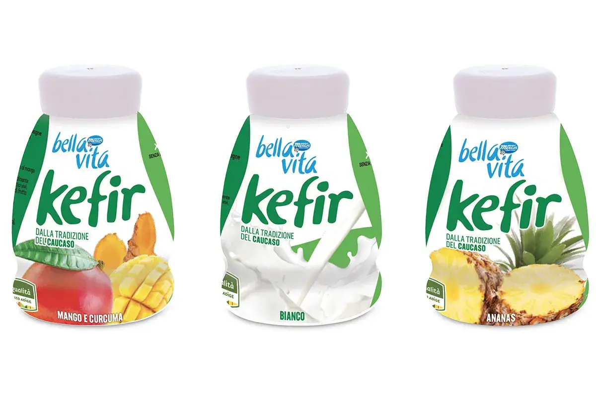 I tre gusti di Bella Vita Kefir drink Yogurt e drink base latte Tendenze tra gusto e salute