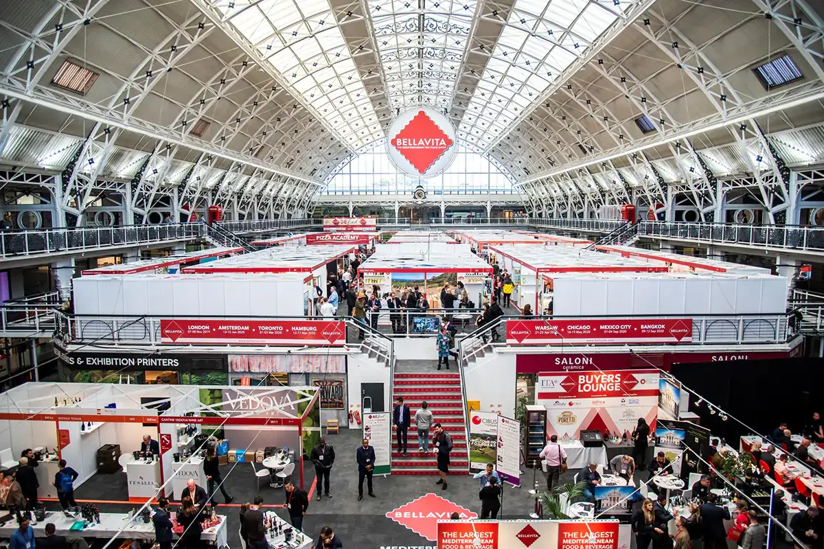 Un'immagine dell'ultima esposizione firmata Bellavita Expo a Londra L'agroalimentare italiano ha una nuova vetrina in Gran Bretagna grazie a Bellavita Expo