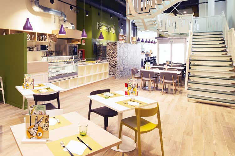 L'interno del ristorante Benvenuto (Un ristorante per le famiglie A Milano apre Benvenuto)