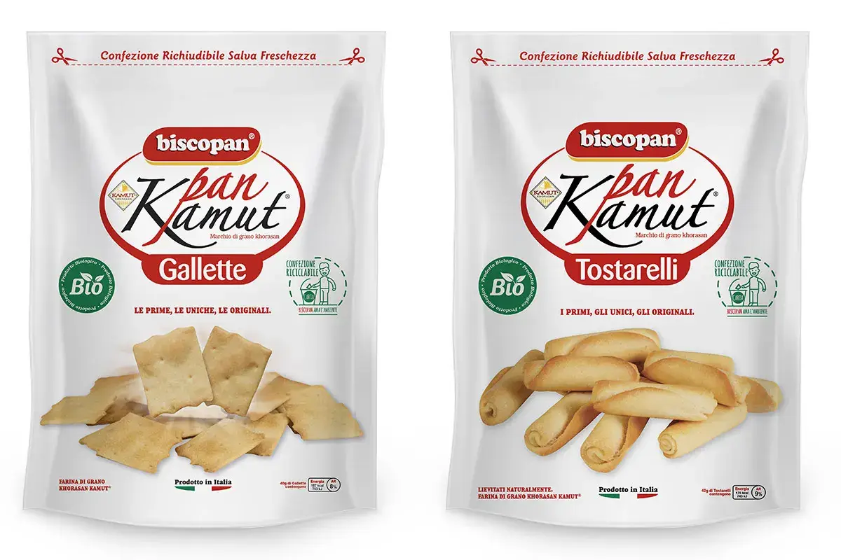 Gallette e Tostarelli Biscopan nella nuova confezione riciclabile Biscopan, Pan Piuma e Morato si vestono di novit&agrave;