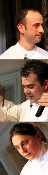 Dall'alto: Alessandro Boglione, Antonio Messina, Antonia Klugmann