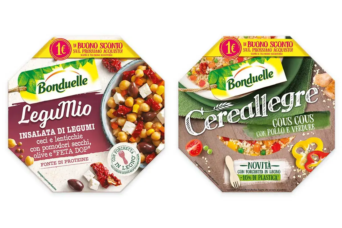 La novit&agrave; Legumio ceci e lenticchie e Cereallegre cous cous Legumio, le nuove insalate fonte di proteine