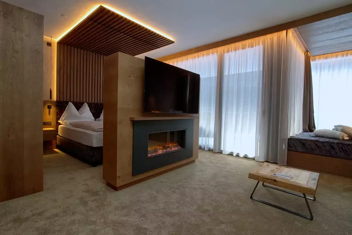 Una camera del Bonfanti Hotel Design Relax ed enogastronomia, la formula di Natale del Bonfanti Hotel Design