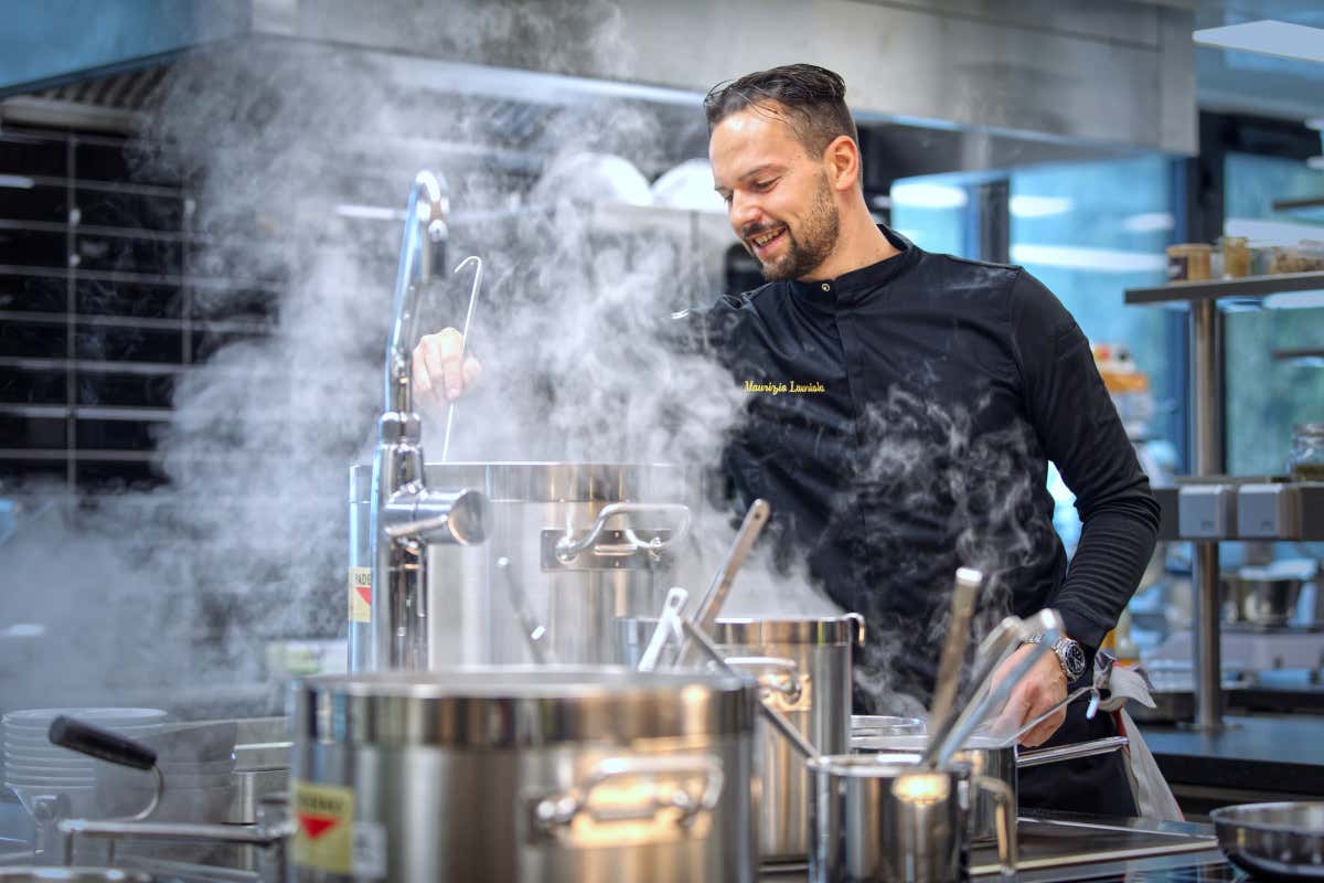 Maurizio Lauriola in cucina Sci e relax in Val Pusteria al Bonfanti Design Hotel