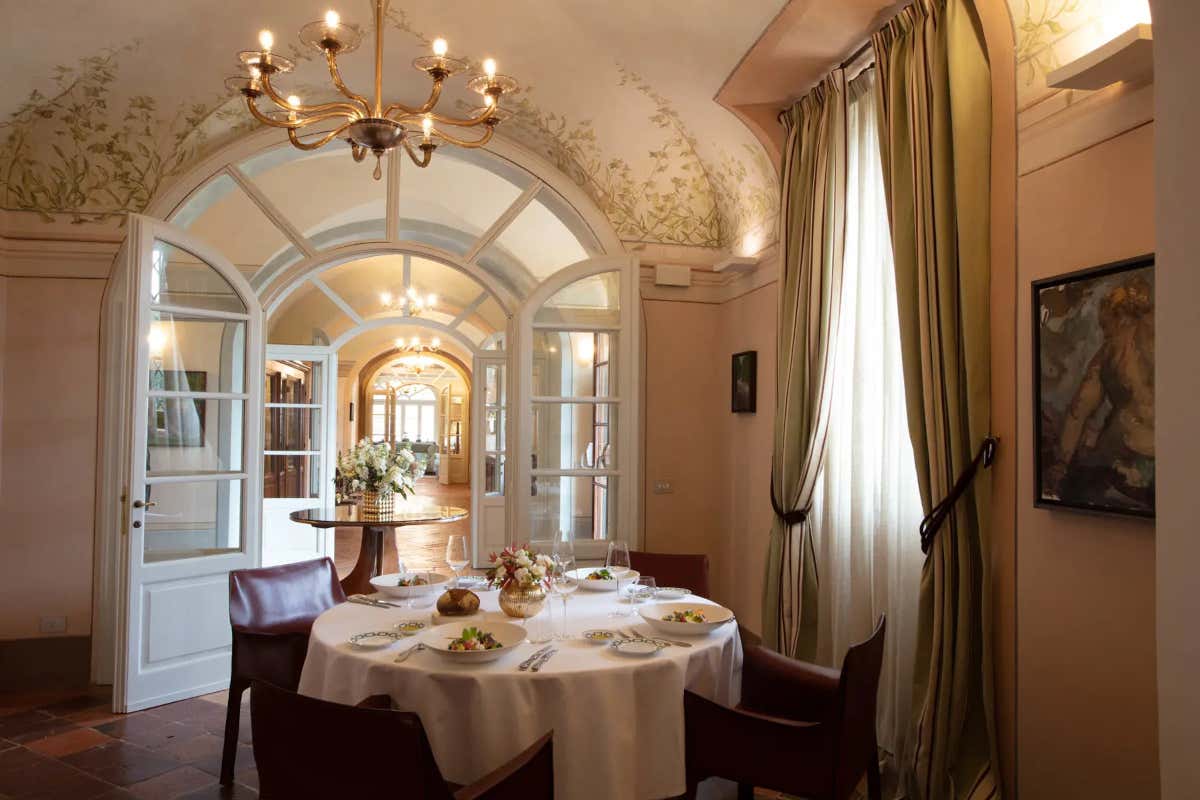 La sala del ristorante Villa Pignano