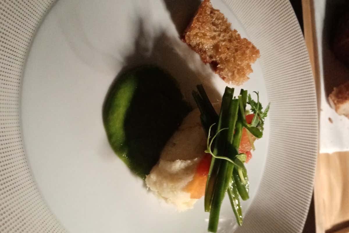 Brandade di Lago con capperi, cornetti e patate, creato dallo chef Sironi 