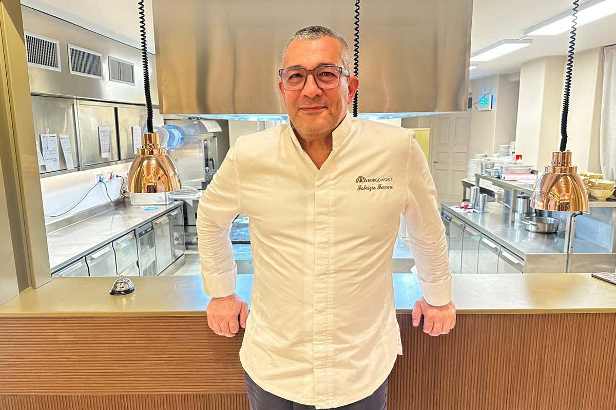 Lo chef Fabrizio Ferrari, executive e resident chef del ristorante La Corte al Borgo dei Gatti