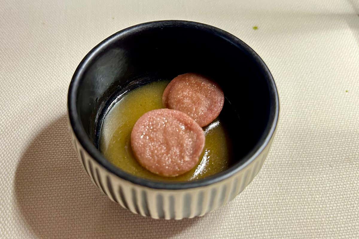“Raccolta Estiva”, ravioli di camoscio al miso d'abete