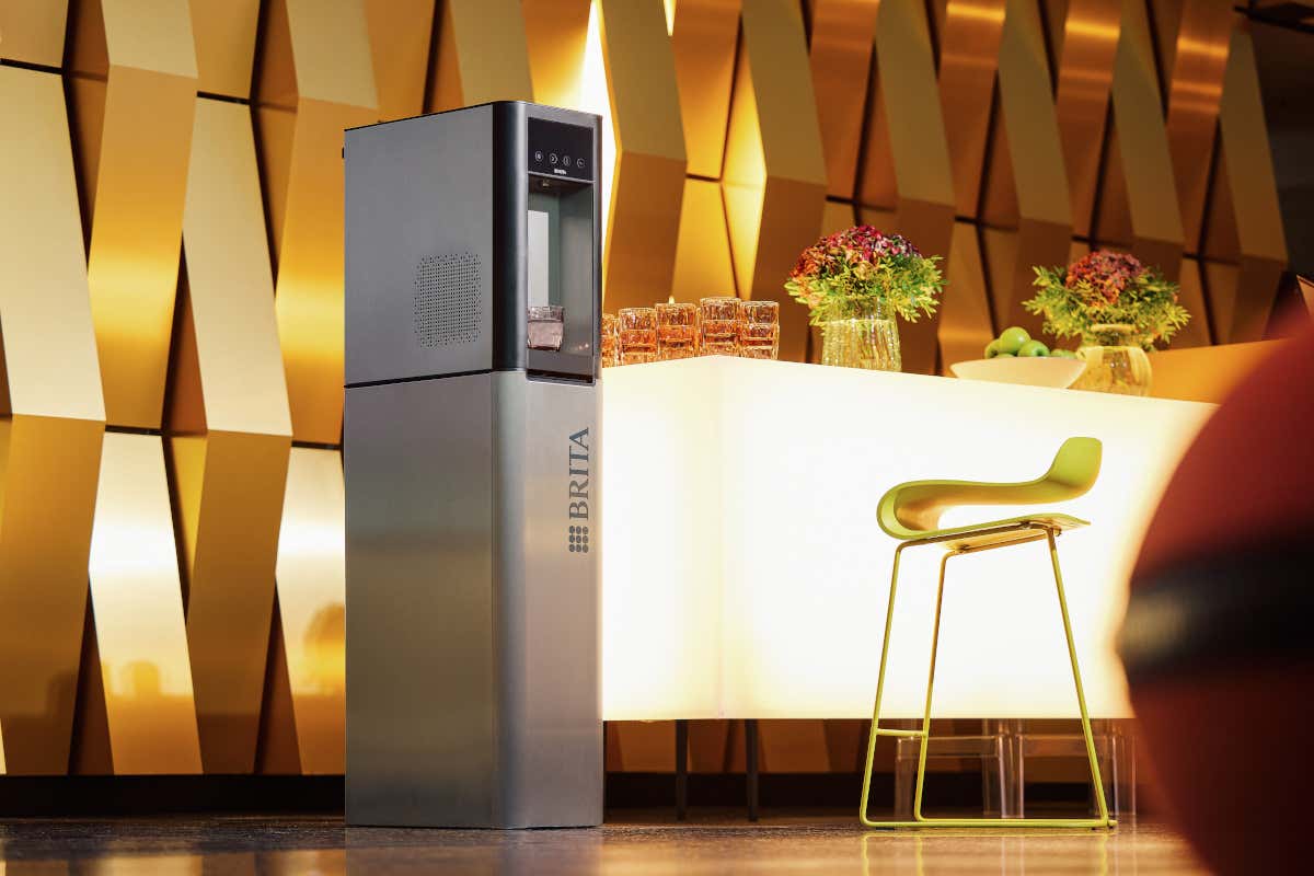 I water dispenser Brita hanno linee moderne, ingombri contenuti ed erogano acqua di alta qualità