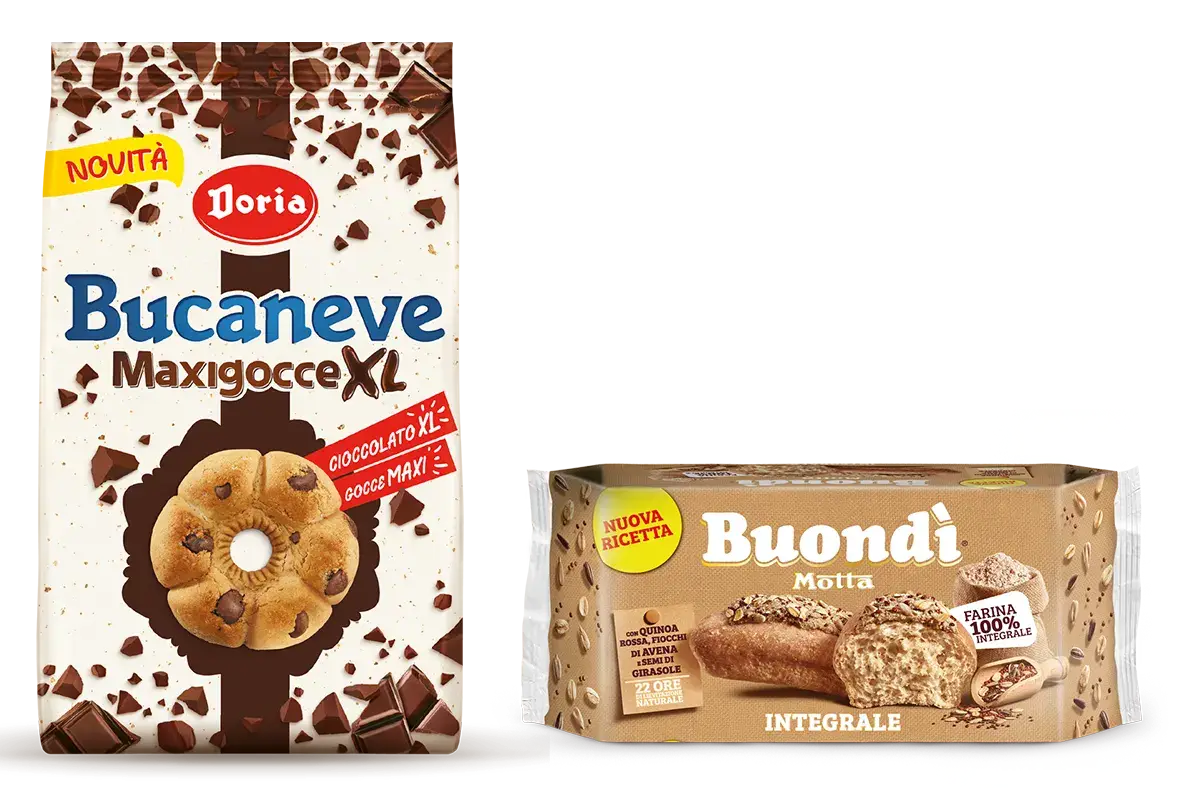 Bucaneve Maxigocce XL Doria e Buond&igrave; Motta Integrale Colazioni ricche di energia Le novit&agrave; Buond&igrave; Motta e Bucaneve