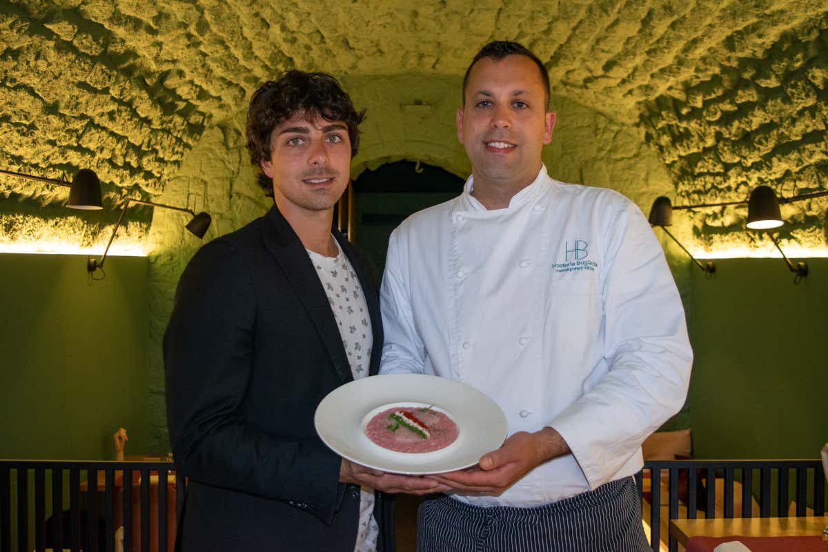 Da sinistra Luca Costagliola e Luigi Costigliola Luigi Costigliola Hosteria Bugiarda, ecco il piatto per il Giro d'Italia