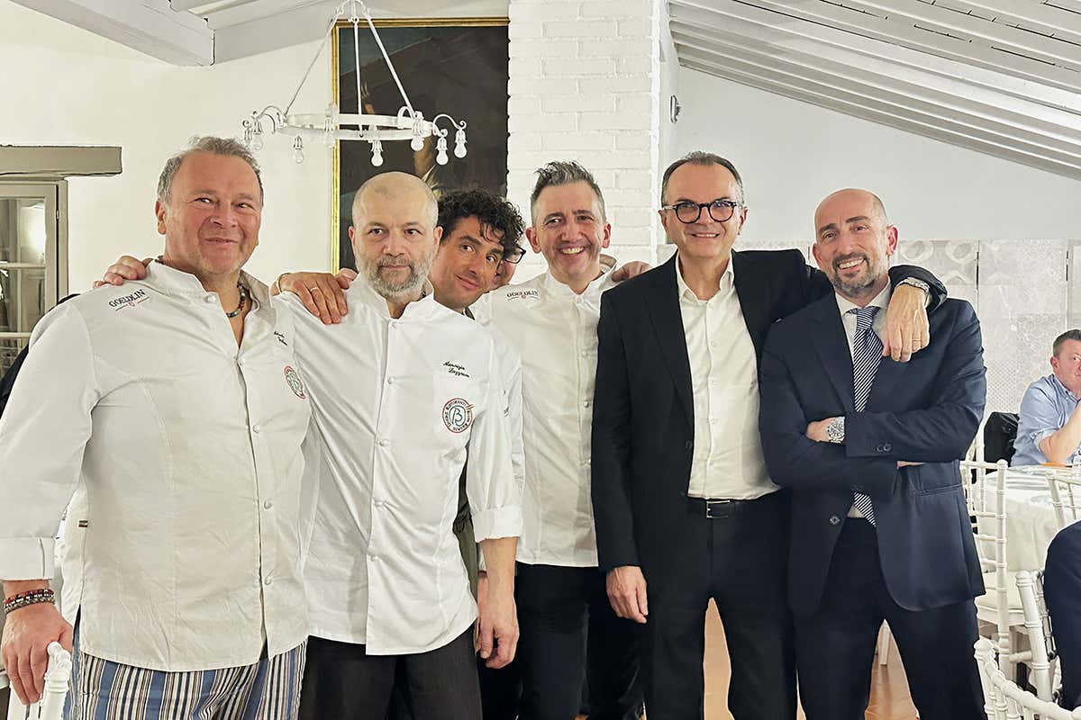 Da sinistra: Alberto Galbani, Maurizio Lazzarin, Luca Galli, Massimiliano Tusetti, Luciano Spigaroli e Cesare Carbone