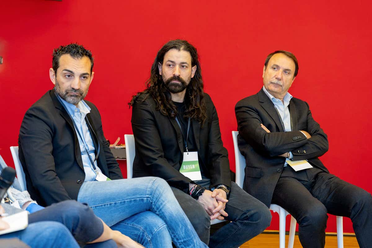 Da sinistra Salvatore Butticè (chef patron del ristorante Il Moro di Monza), Luca Montanaro (direttore di sala Moebius) e Luciano Sbraga (vicedirettore generale Fipe)
