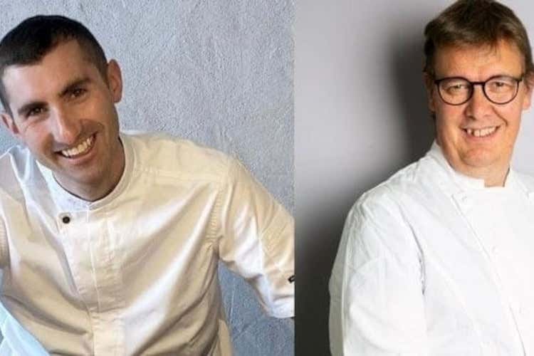 Da sinistra Guglielmo Baron e Alessandro Gilmozzi A Cembra una cena gourmet di fine estate a quattro mani