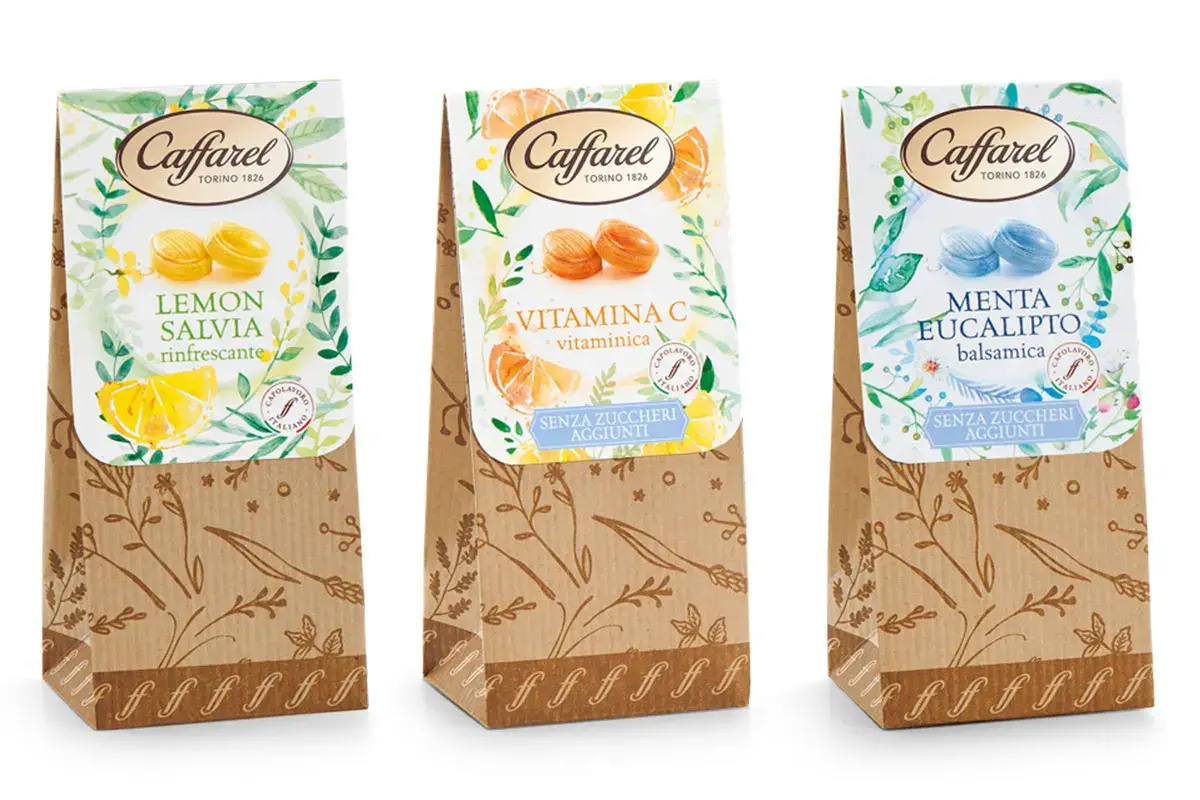 La linea Benessere di mini caramelle Caffarel Novit&agrave; estive firmate da Caffarel Mini caramelle che sanno di natura
