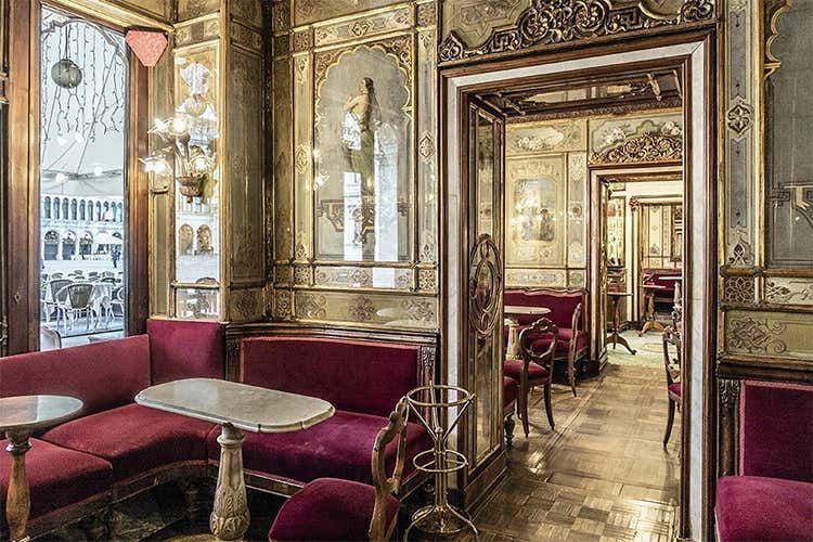 Interno del Caffè Florian - Foto: venetosecrets.com - Caffè Florian a Venezia Dopo 300 anni, in crisi per il covid