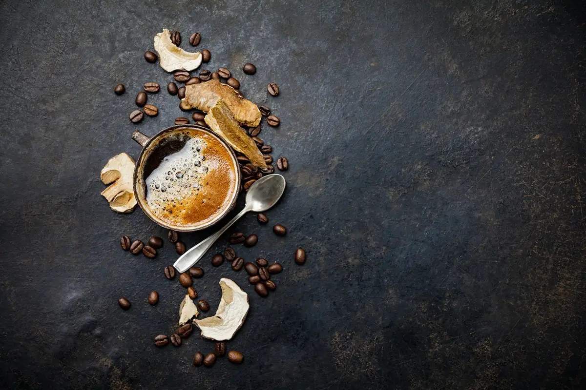 l caff&egrave; ai funghi &egrave; un mix di chicchi di caff&egrave; e funghi Caff&egrave; ai funghi e salute Moda o funziona davvero?