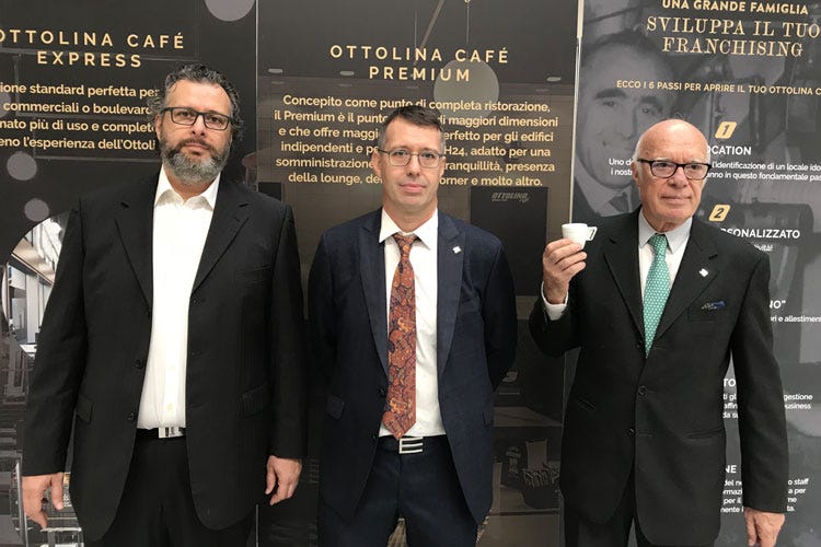 Fabio Massimo, Stefano e Remo Ottolina (Caffè Ottolina celebra i 70 anni di attività)