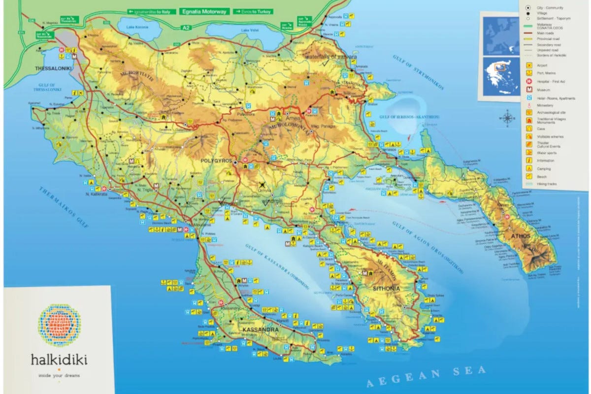 La penisola Caldica che dalla Macedonia entra nel mar Egeoa nel mare  Mare turchese, miele, polpi e Dolmadaki, ecco la Grecia del nord che non ti aspetti