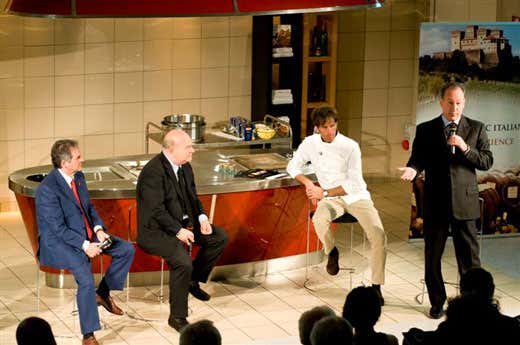 Da sinistra: Donato Lanati, Gian Paolo Galloni, Davide Oldani e Gianluigi Zenti 