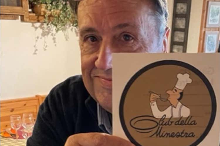 Enzo Cattaruzzi, presidente del Club della Minestra Evviva la minestra e i suoi adepti