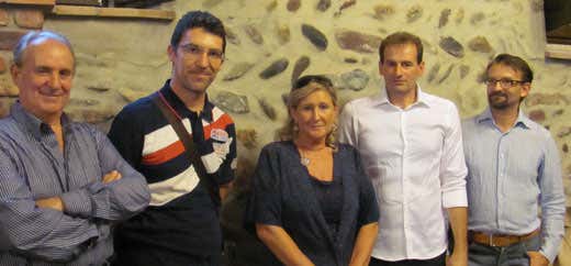 Da sinistra Corrado Fumagalli, Massimiliano Alborghetti, Angelica Cuni, Sereno Magri e Paolo Zadra