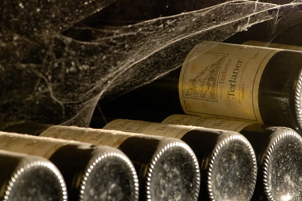 Bottiglie a riposo nella Cantina Terlano Quattro etichette per un territorio, Cantina Terlano omaggia la storica Cuv&eacute;e