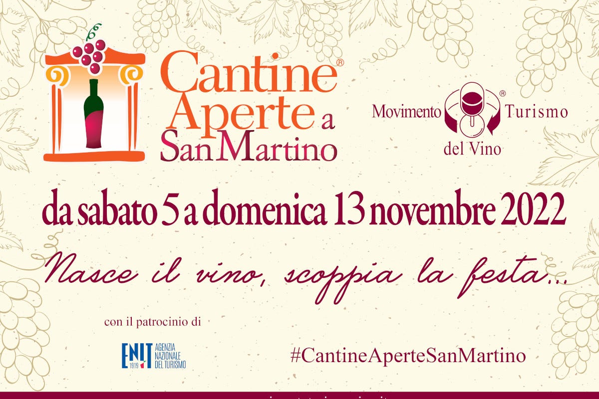 Cantine Aperte a San Martino, in tutta Italia dal 5 al 13 novembre È l'autunno del vino: ecco Cantine Aperte a San Martino