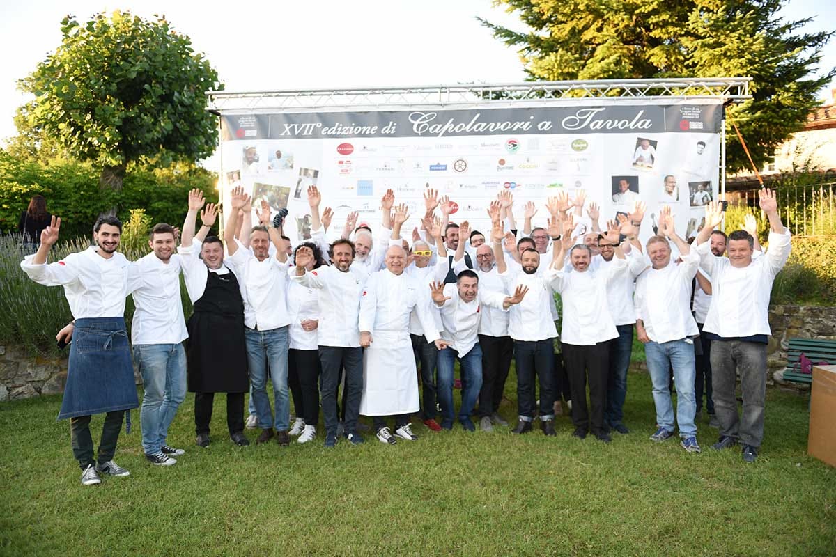 I partecipanti dell'ultima edizione Capolavori in Tavola, la beneficenza di cuochi e imprenditori del food