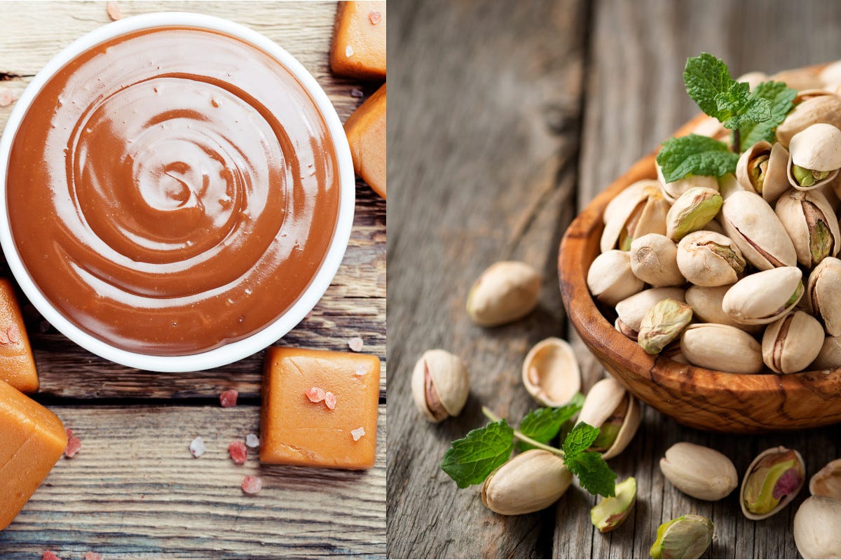 Italiani pazzi per caramello e pistacchio: ingredienti must da avere in dispensa