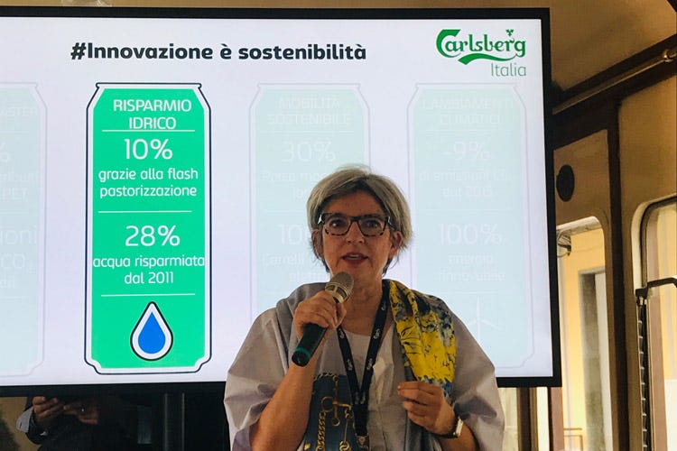 Antonella Reggiori (Carlsberg Italia per l'ambiente Dal 2011, 28% di acqua in meno)
