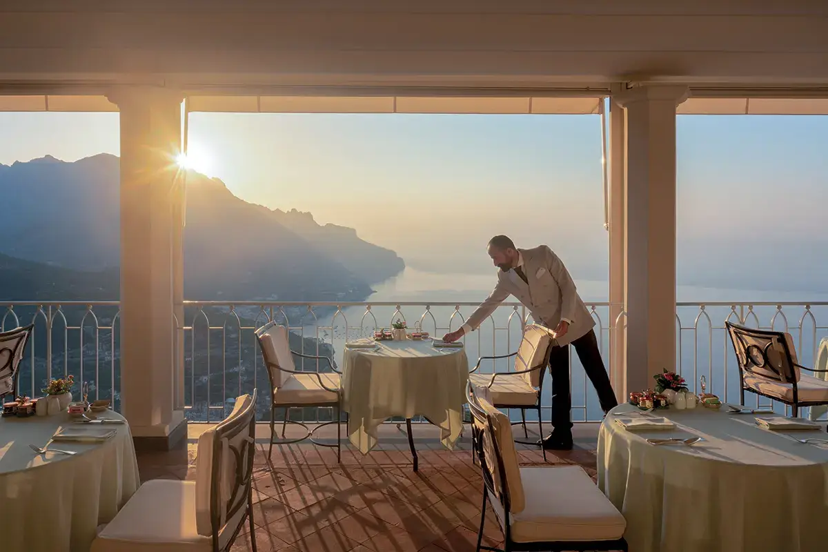 La terrazza dell'hotel 