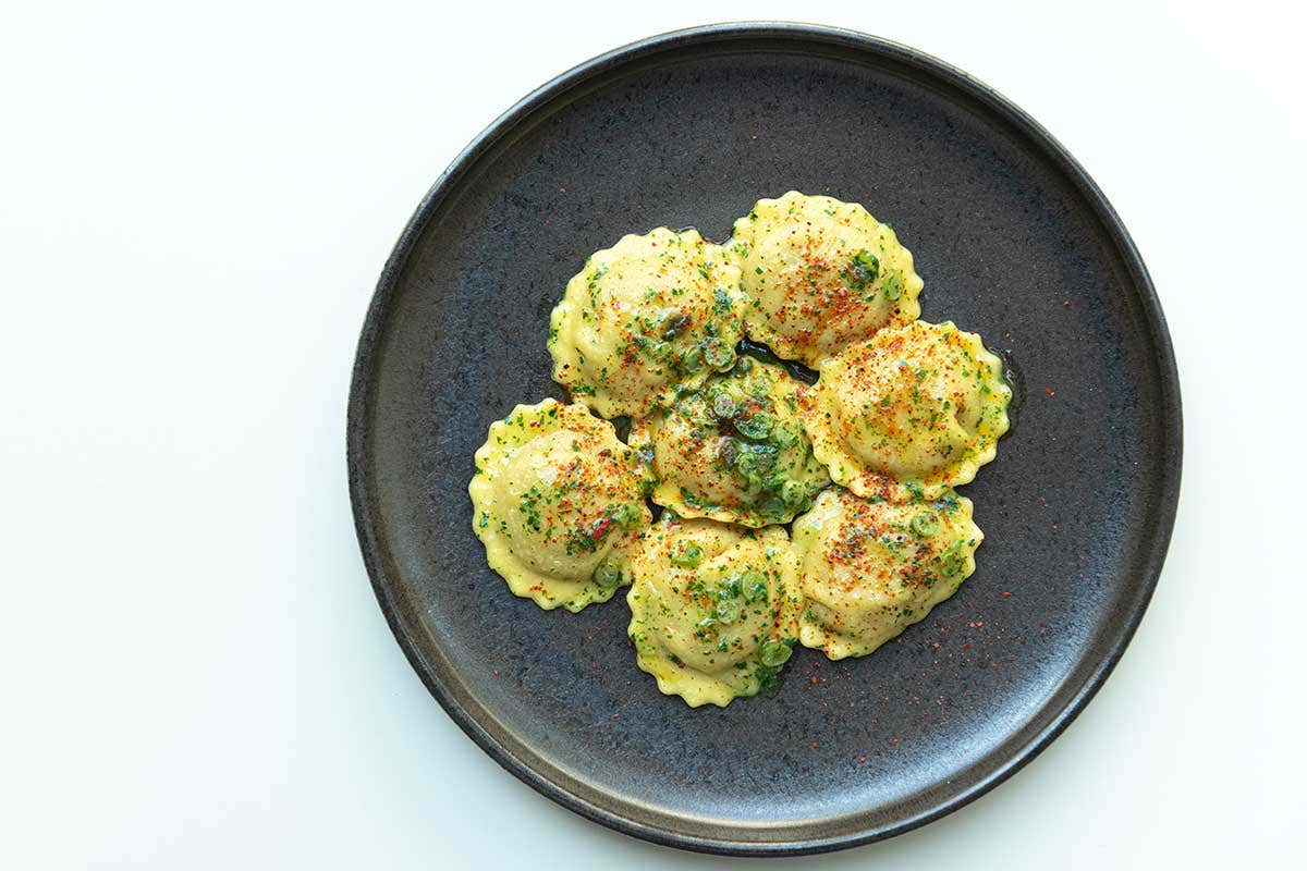 Uno dei piatti realizzati dallo chef Giorgio Romanini che si possono gustare sul posto Casadora apre a Roma le porte del suo laboratorio di pasta fresca con cucina
