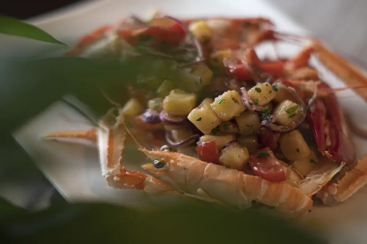 Catalana di astice e scampi Il porto sicuro per gli amanti del buon pesce romani è Harbour Bistrò di Mare