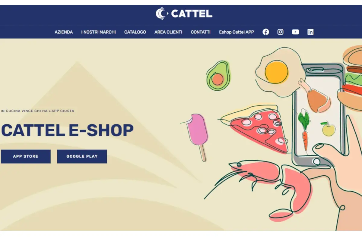 Il nuovo sito web di Cattel Cattel, online una nuova esperienza di vendita per i ristoranti