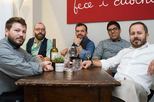 da sinistra: Filippo Cammarata, Simone Errante, Simone Lorenzi, Rosales Moises e Cesare Crippa