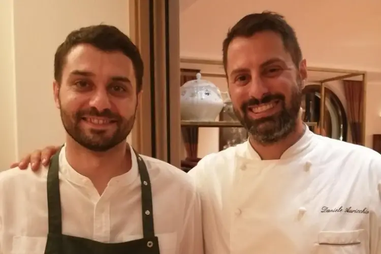 Da sinistra Giulio Gigli e Daniele Auricchio Umbria Coast to coast: cena a quattro mani nella terra di San Francesco
