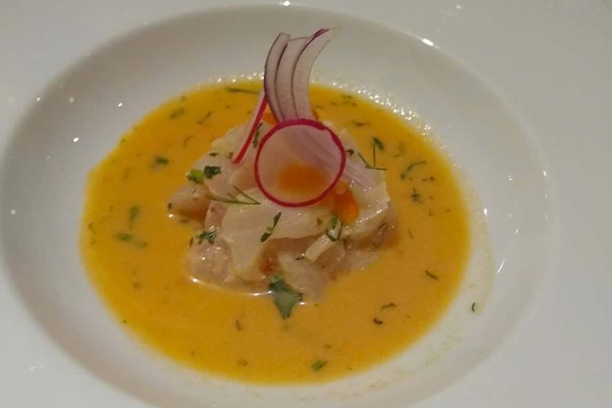 Ceviche di orata con patata dolce A La Ménagère va in scena il ristorante del futuro Ceviche di orata con patata dolce A La Ménagère va in scena il ristorante del futuro